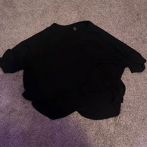 SHEIN black flowy short sleeve shirt